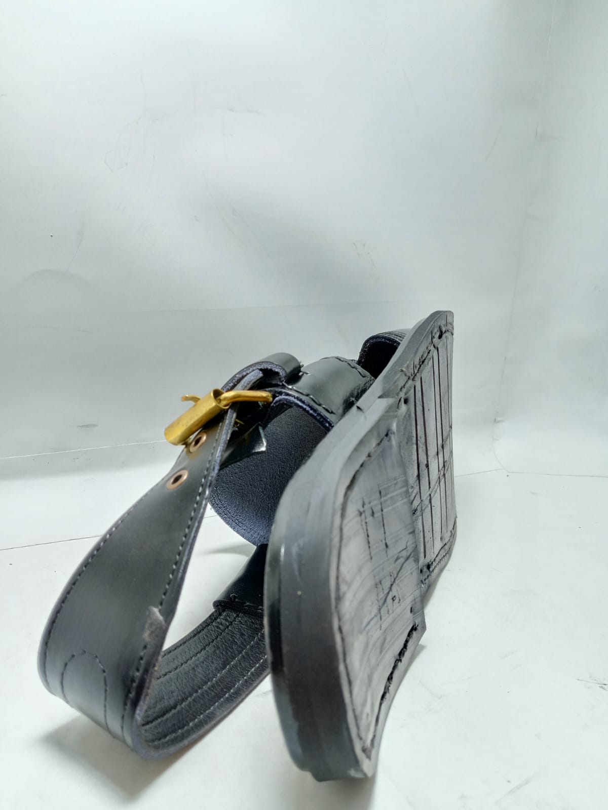 Jeniius "Urban Nomad" Premium Black Peshawari Chappal | Handcrafted Leather Sandals