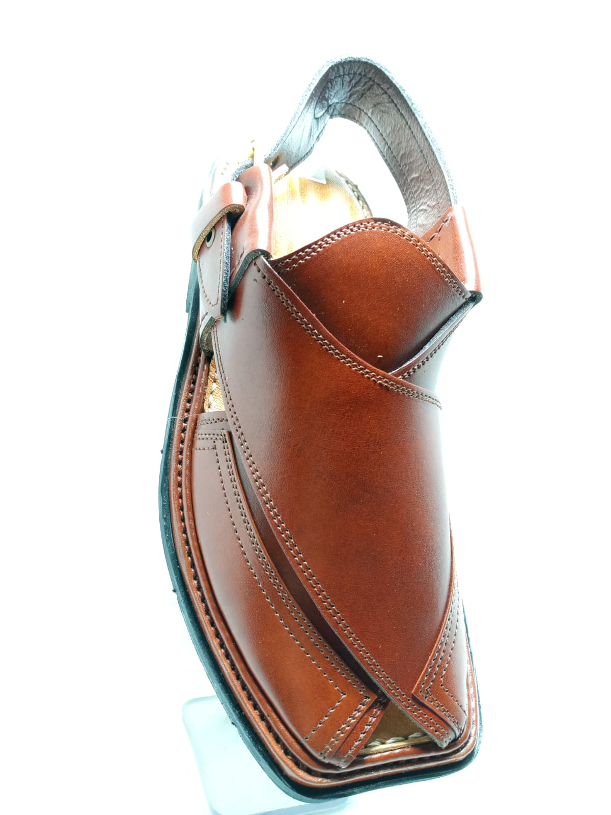 Jeniius "Classic Earth" Premium Brown Peshawari Chappal | Handcrafted Leather Sandals