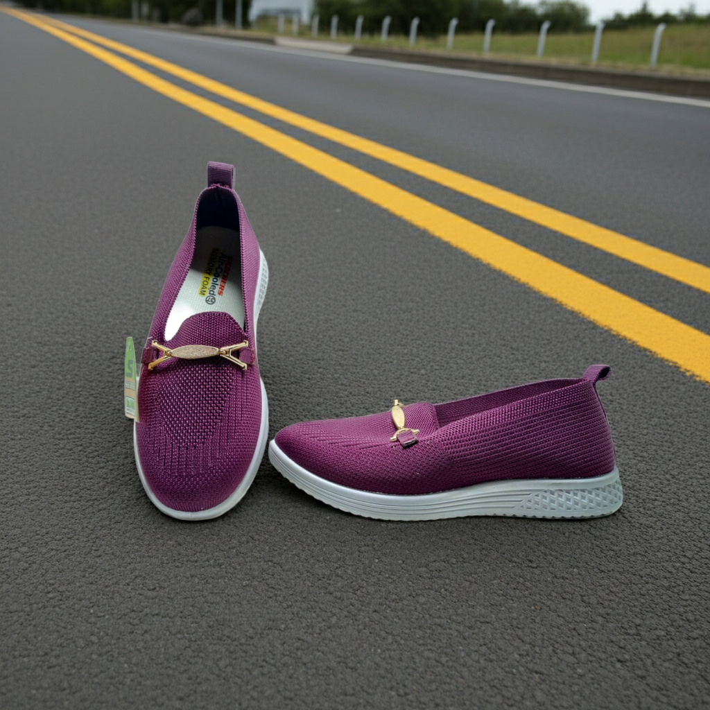 Purple Knit Loafers | Ultimate Comfort & Style