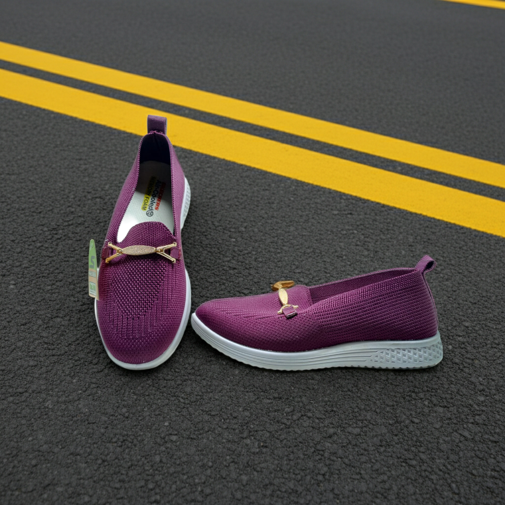 Purple Knit Loafers | Ultimate Comfort & Style