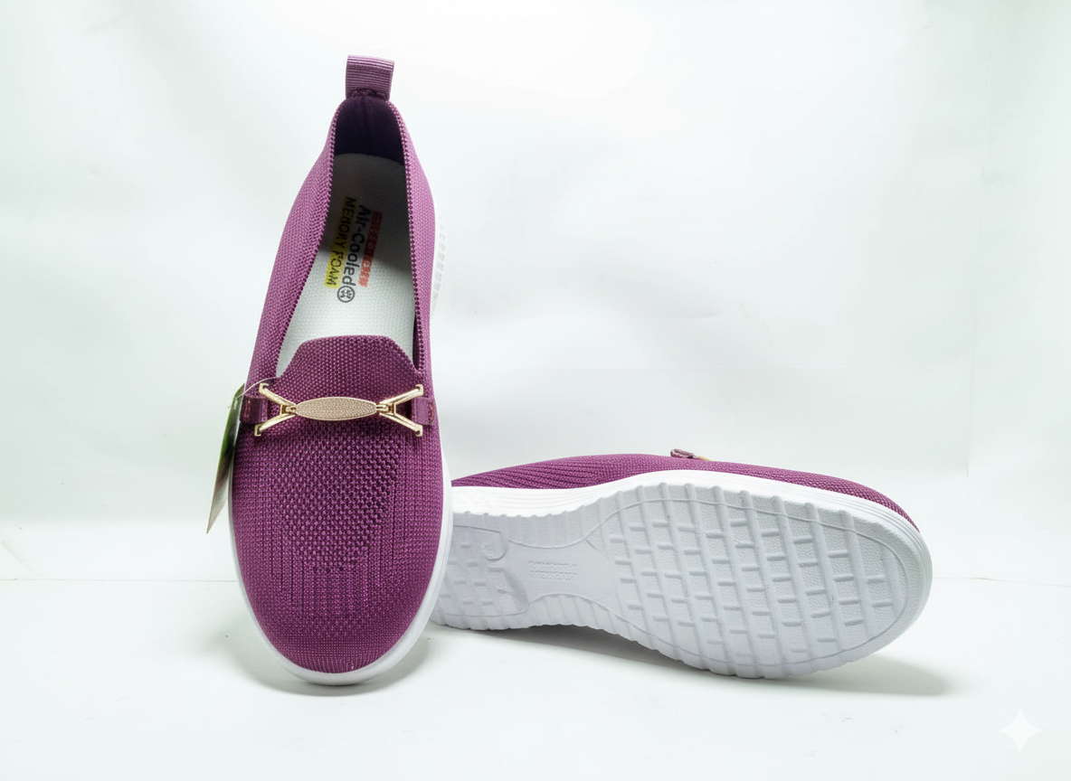 Purple Knit Loafers | Ultimate Comfort & Style
