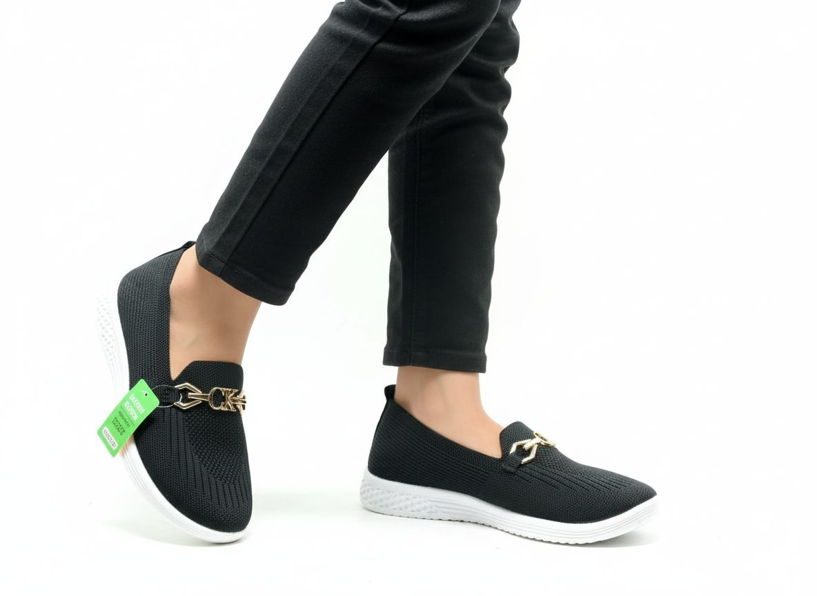 Black Comfort Loafers - Stylish & Supportive Footwear