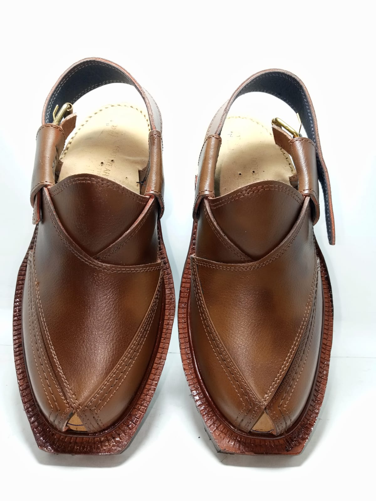Classic Norozi – Premium Handcrafted Mustard Brown Leather Sandal for Men