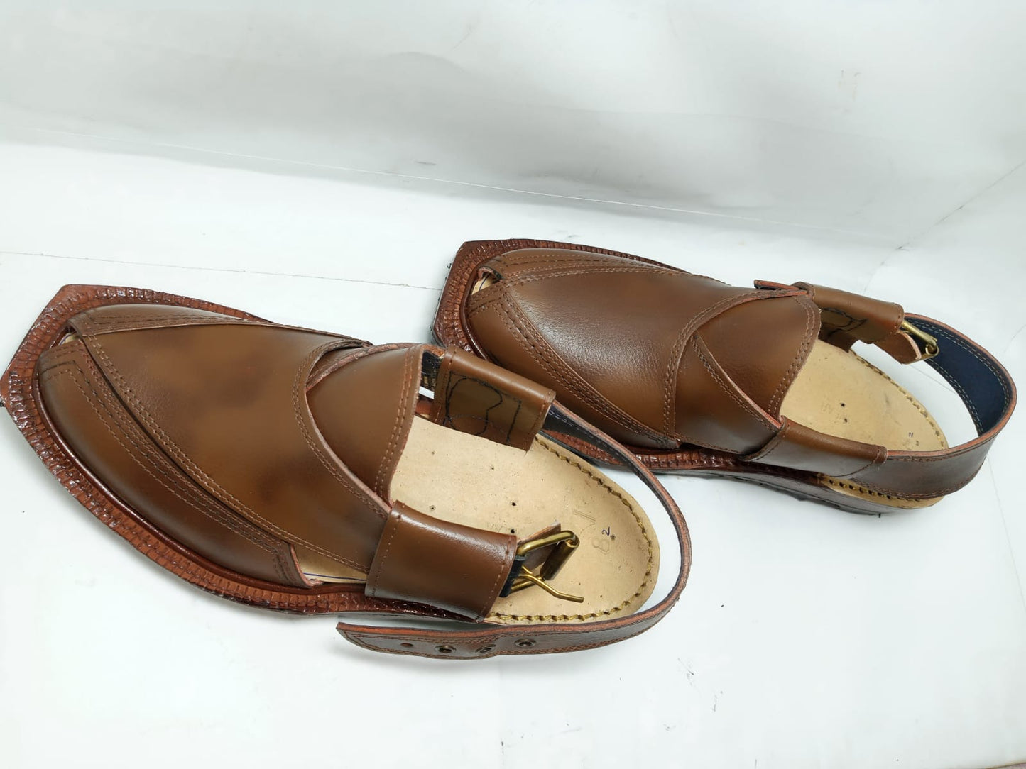 Classic Norozi – Premium Handcrafted Mustard Brown Leather Sandal for Men