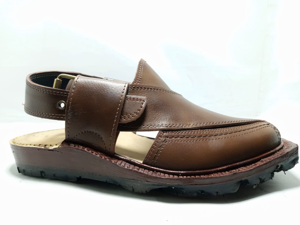 Classic Norozi – Premium Handcrafted Mustard Brown Leather Sandal for Men