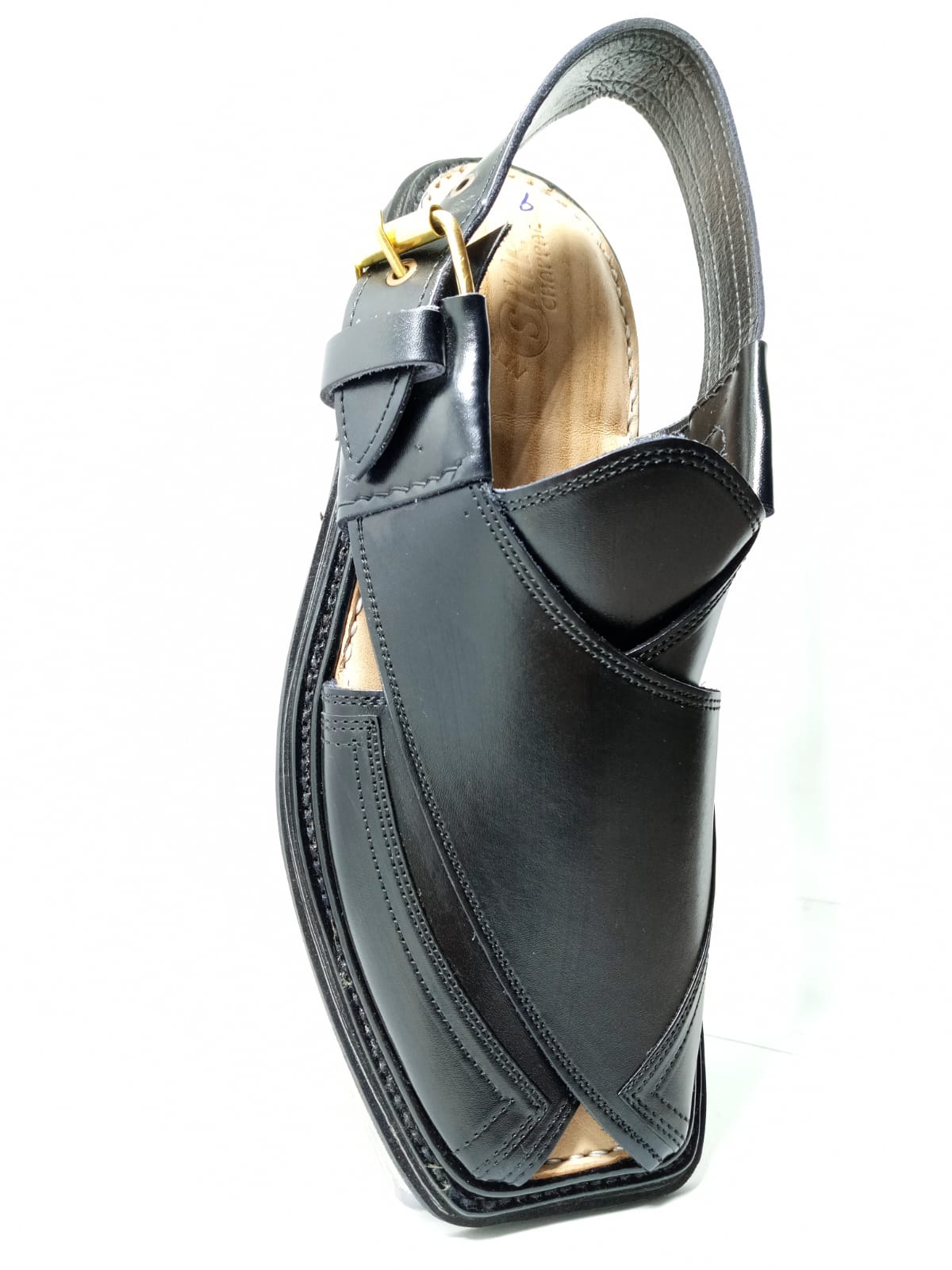 Jeniius "Urban Nomad" Premium Black Peshawari Chappal | Handcrafted Leather Sandals