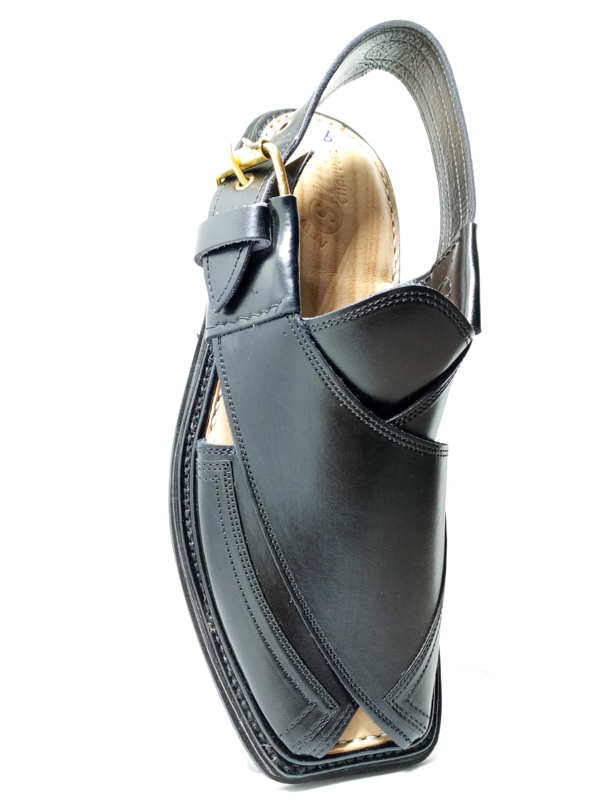 Jeniius "Urban Nomad" Premium Black Peshawari Chappal | Handcrafted Leather Sandals