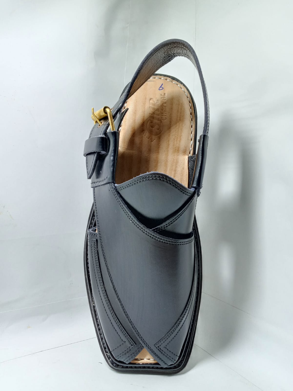 Jeniius "Urban Nomad" Premium Black Peshawari Chappal | Handcrafted Leather Sandals