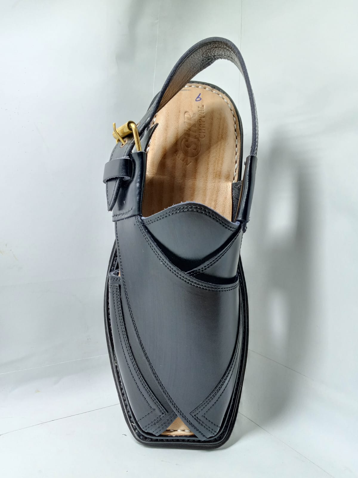 Jeniius "Urban Nomad" Premium Black Peshawari Chappal | Handcrafted Leather Sandals