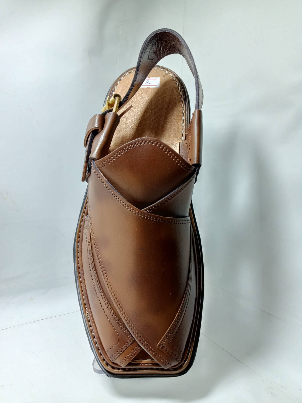 Jeniius "Heritage Hue" Authentic Mix Brown Leather Peshawari Chappal | Handcrafted Comfort