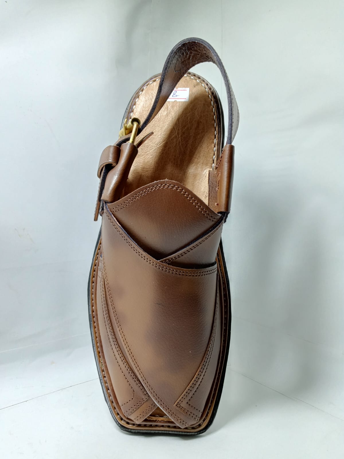 Jeniius "Heritage Hue" Authentic Mix Brown Leather Peshawari Chappal | Handcrafted Comfort