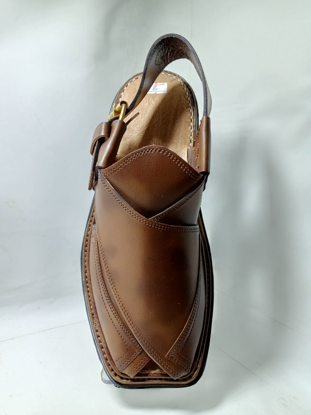 Jeniius "Heritage Hue" Authentic Mix Brown Leather Peshawari Chappal | Handcrafted Comfort