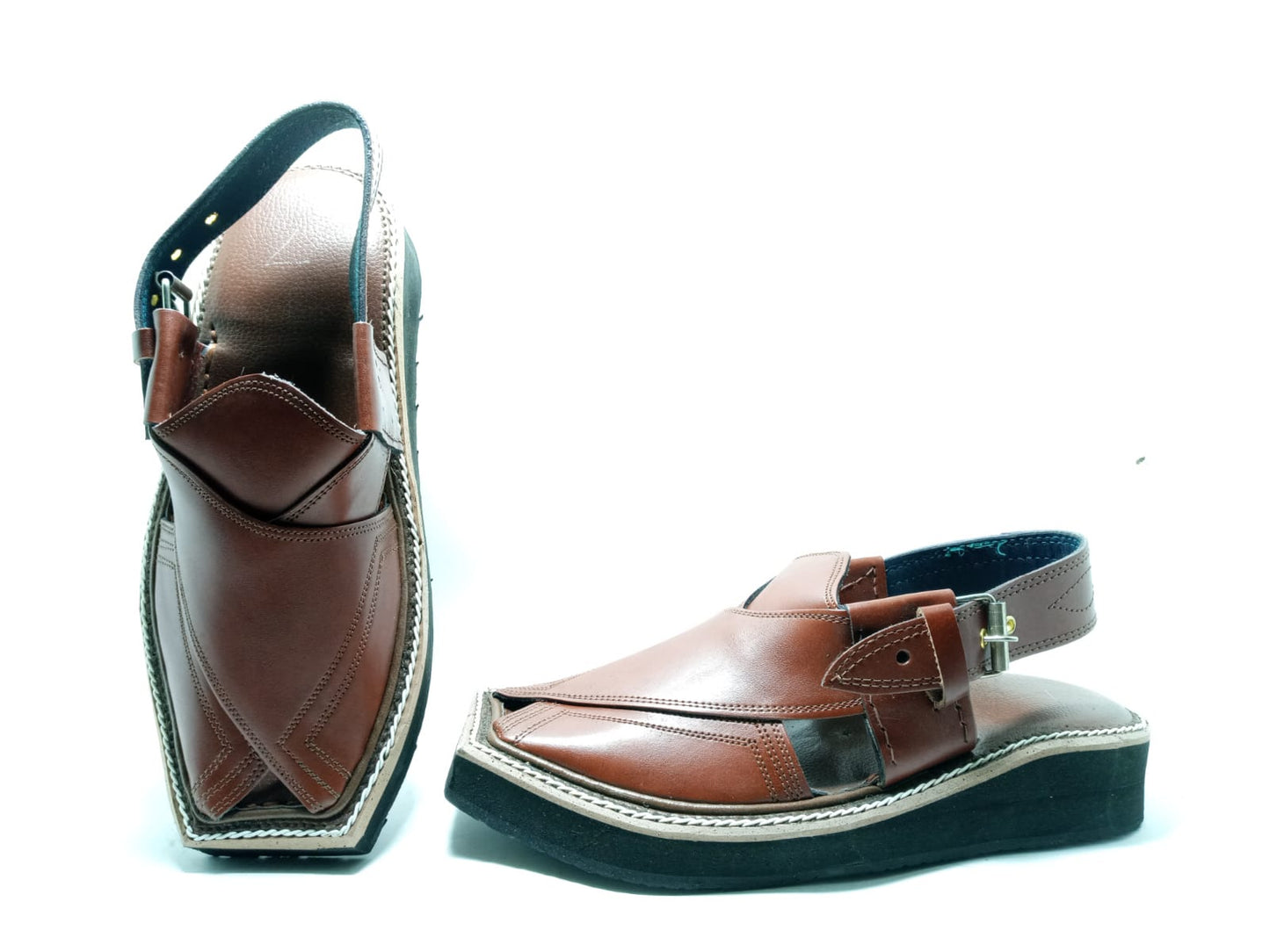 Kaptaan Chappal in Rich  Brown | Premium Leather
