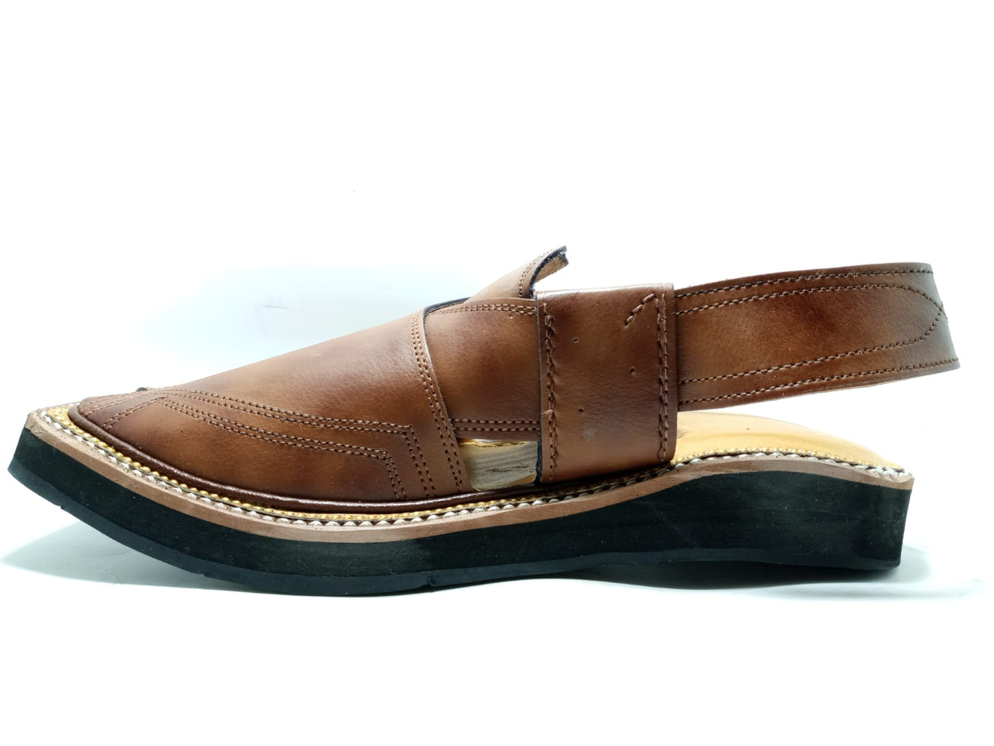 Kaptaan Chappal Handcrafted in Two-Tone Leather