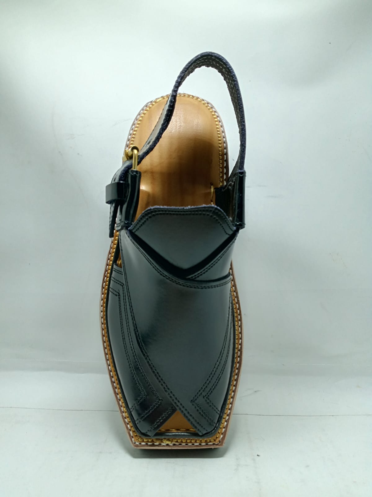 Kaptaan Chappal Classic Black | Premium Leather