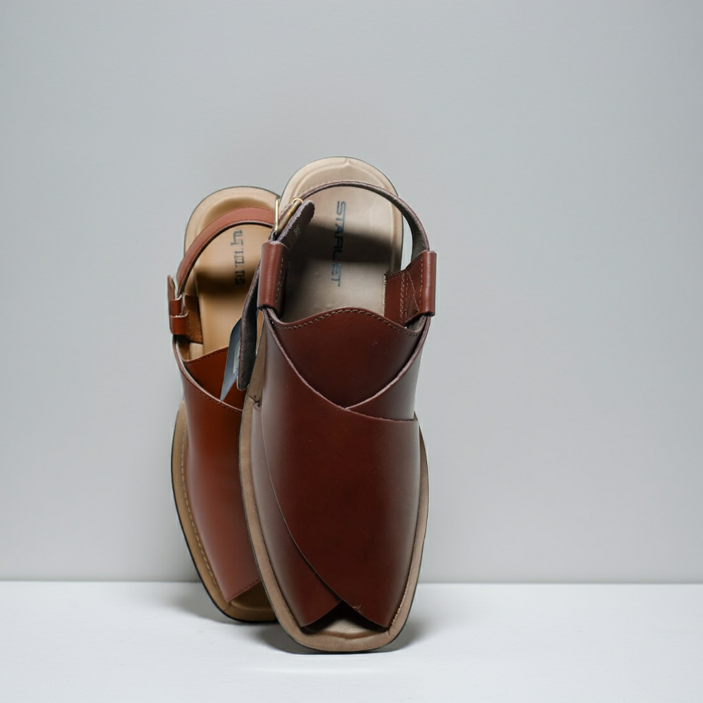 Starlet Khairi Sandal – Classic Brown Elegance for Men