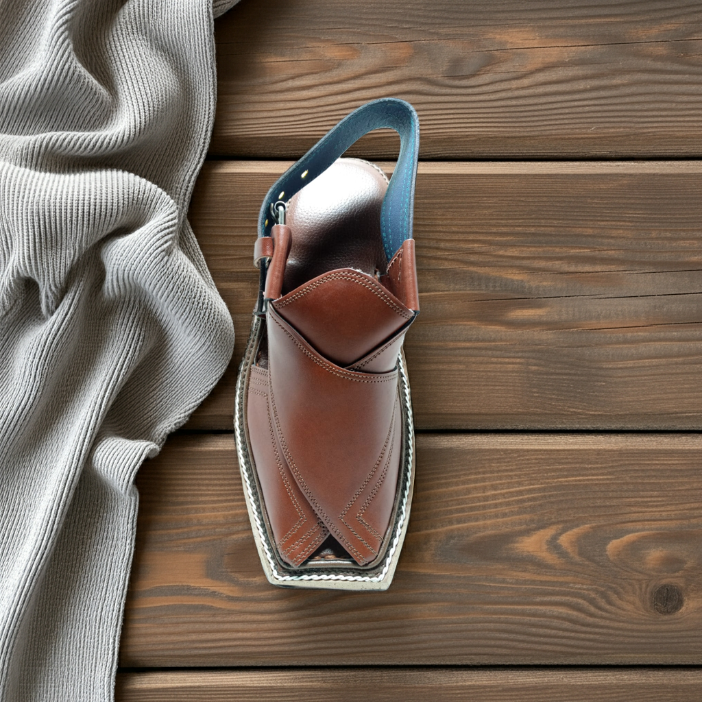 Kaptaan Chappal in Rich  Brown | Premium Leather