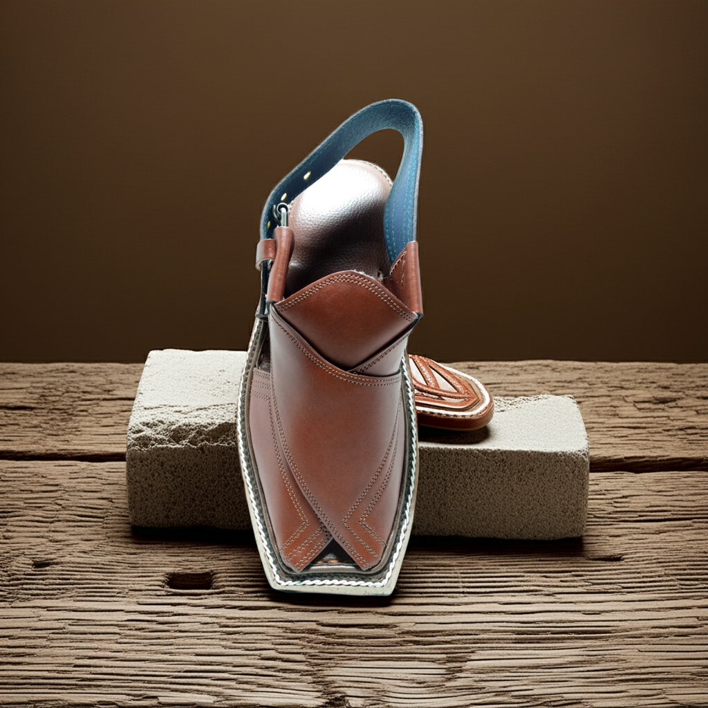 Kaptaan Chappal in Rich  Brown | Premium Leather